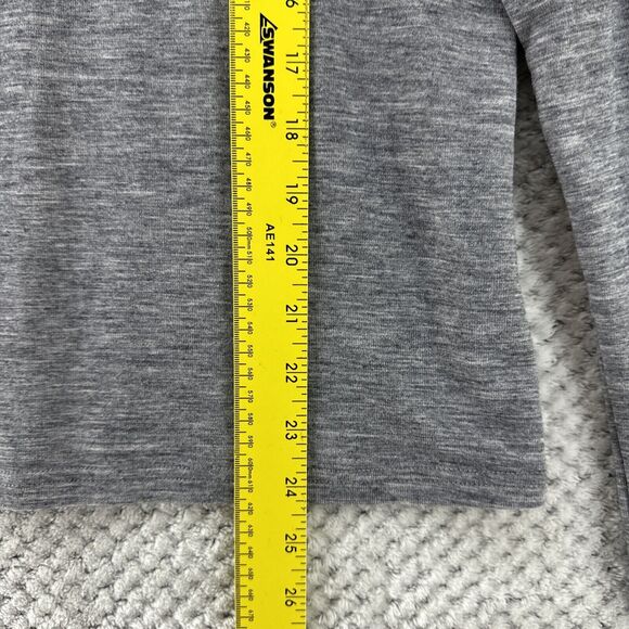 English Factory Top Women XS Heather Gray Puff Long Sleeves Crew Neck Stretchy - Picture 5 of 7